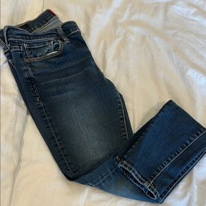 Lucky Brand Brooklyn Skinny Blue Jeans with Faded Effect